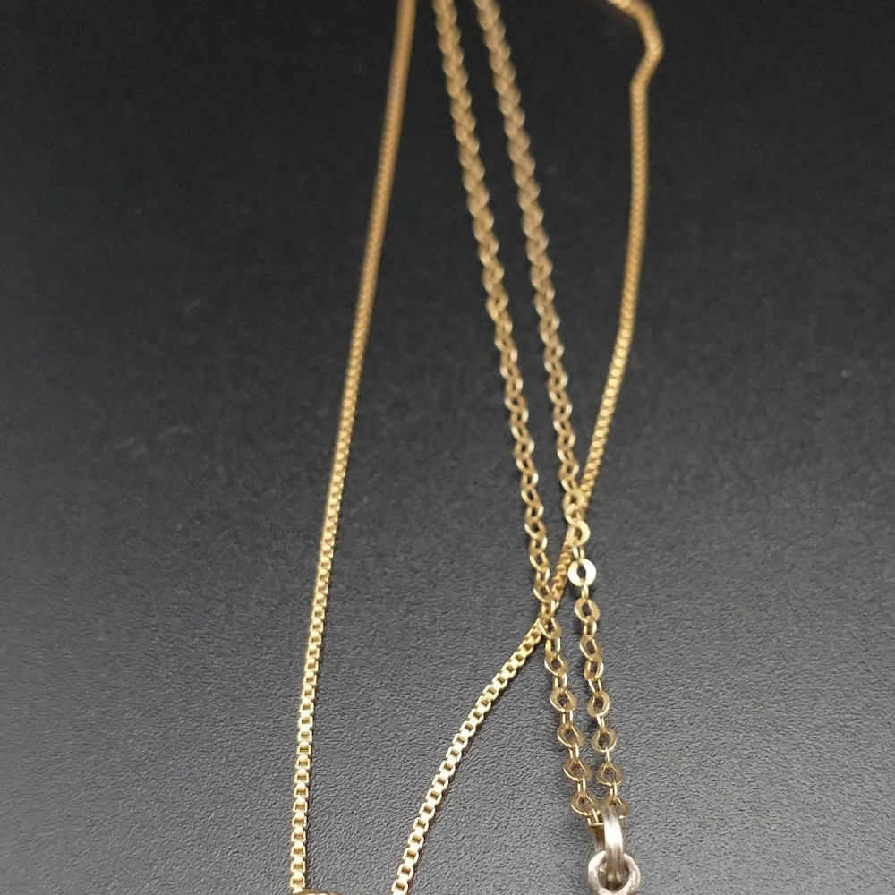 Vermeil Sterling Silver Dolphin Stackable Necklace - image 5
